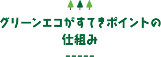 グリーンエコがすてきポイントの仕組み