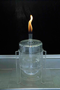 都市ガスの「素」の実験の写真